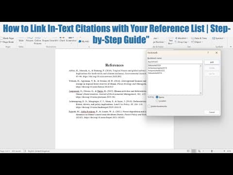 Wie man Quellenangaben im Text mit dem Literaturverzeichnis verknüpft | Schritt-für-Schritt-Anleitung”