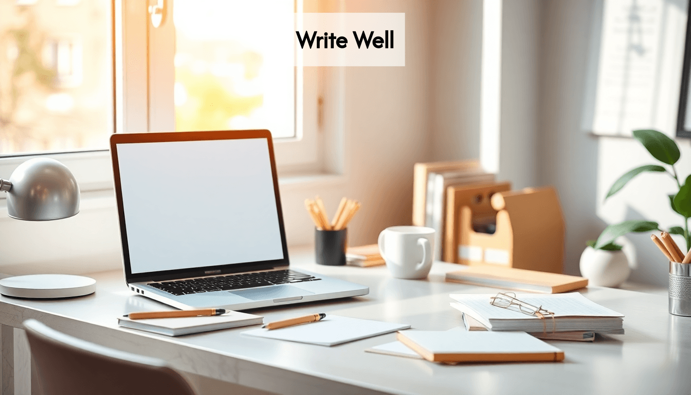 Espacio de trabajo inspirador para escribir