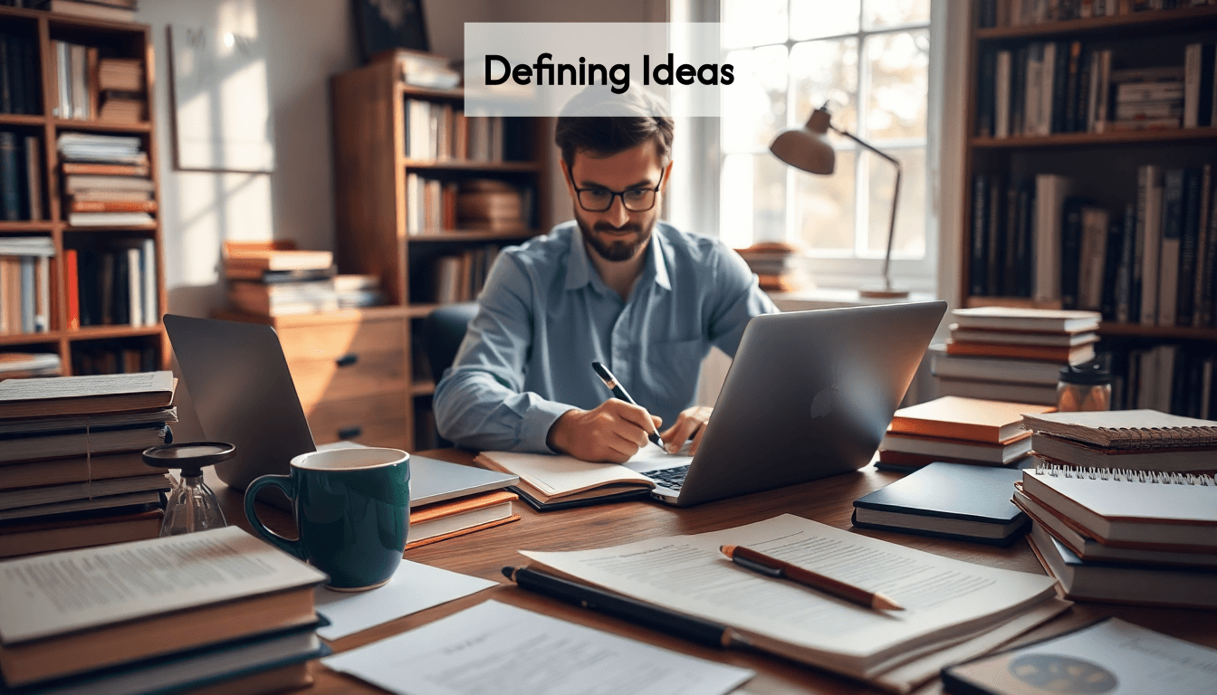 Image principale représentant un écrivain dans un cadre inspirant.