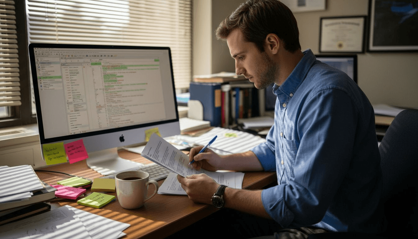 Borrador de investigación académica editado por monitor
