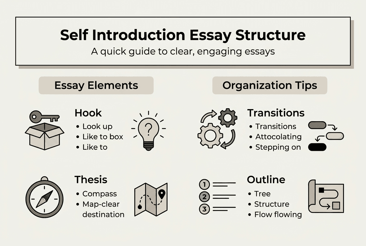 Infografía muestra estructura del ensayo y consejos