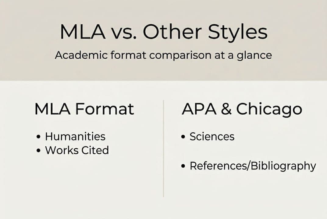 Infografika, ki primerja sloge MLA, APA, Chicago
