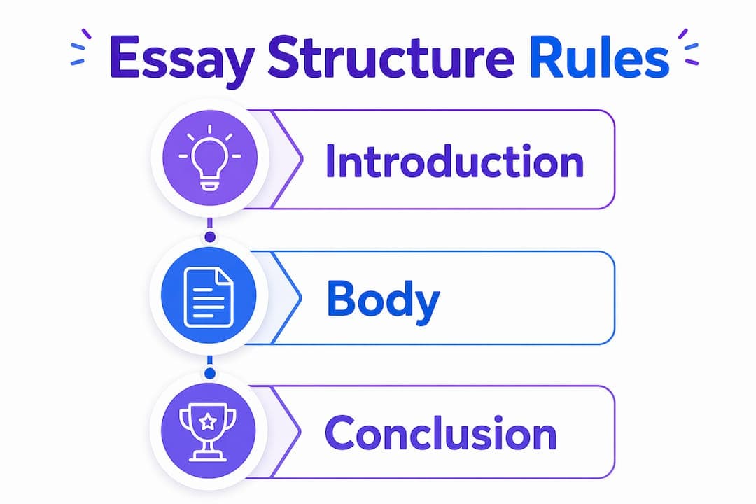 Infographic of essay structure percentages