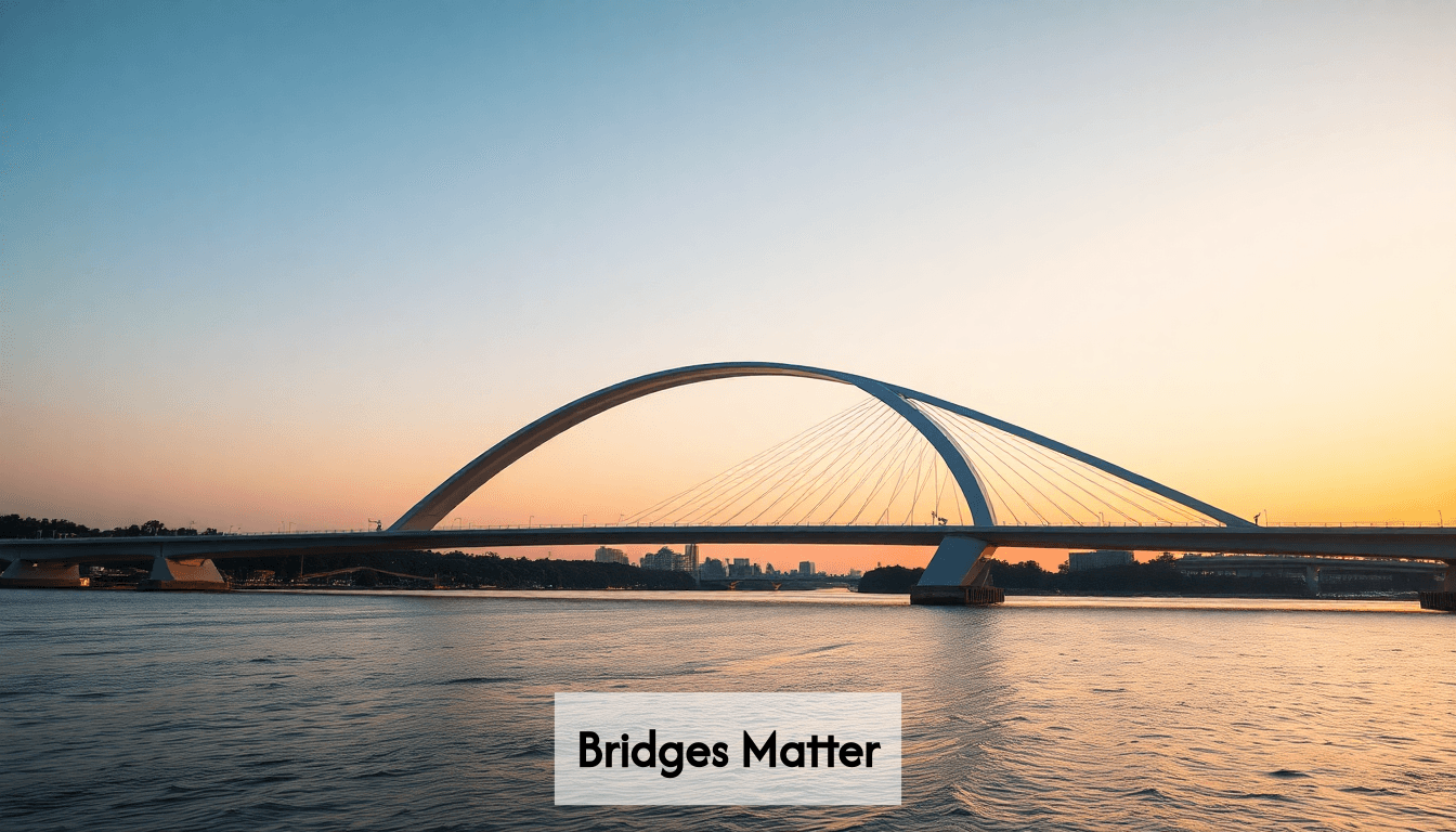 Ponte moderno che simboleggia connessioni